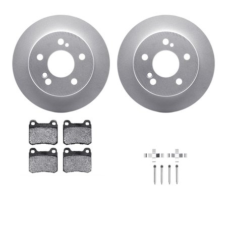 DYNAMIC FRICTION CO 4312-63007, Geospec Rotors with 3000 Series Ceramic Brake Pads includes Hardware, Silver 4312-63007
